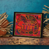 Plaque Photo Kuna Iguana Mola (Côté)