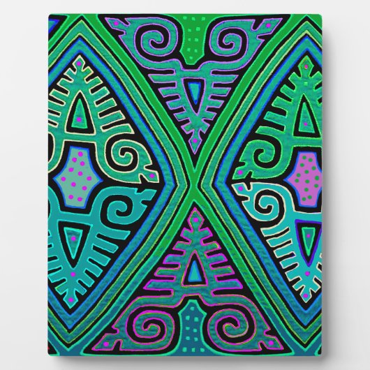 Plaque Photo Kuna Indian Diamond Mola (Devant)