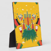 Plaque Photo Kwanzaa jaune (Côté)