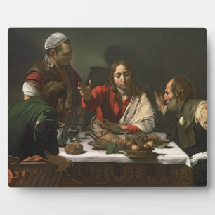 Plaque Photo La Cène à Emmaüs, 1601 (huile et température)
