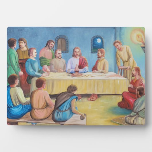 Plaque Photo La Cène : Jésus et les disciples (Devant)