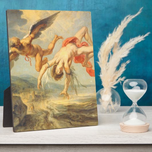 Plaque Photo La Chute D'Icarus Par Jacob Peter Gowy (Côté)
