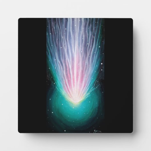 Plaque Photo La comète Leonard (Devant)