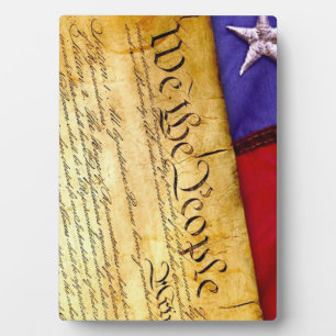 Plaque Photo La Constitution américaine