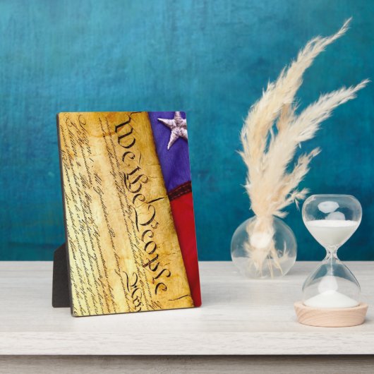 Plaque Photo La Constitution américaine (Côté)