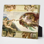 Plaque Photo La création d'Adam par Michel-Ange (Côté)