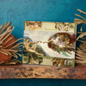 Plaque Photo La création d'Adam par Michel-Ange (Côté)