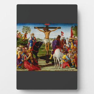 Plaque Photo La Crucifixion par Benvenuto di Giovanni