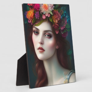 Plaque Photo La déesse de l'amour étonnante fleur Portrait Tabl