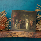 Plaque Photo La dénonciation (huile sur toile) (Côté)