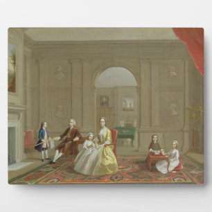 Plaque Photo La famille John Bacon, c.1742-43 (huile sur toile)