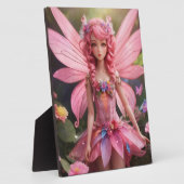 Plaque Photo La Fée Rose | Tablette Art numérique Imaginaire (Côté)