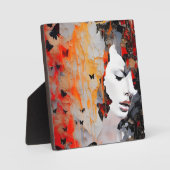 Plaque Photo La femme et les papillons (Recto)