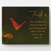 Plaque Photo La foi est...Écriture Inspirante (Devant)