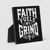 Plaque Photo La foi nourrit mon terrain - Motivation chrétienne (Recto)