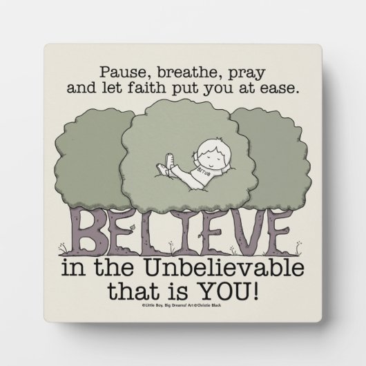 Plaque Photo La foi vous met à l'aise (Devant)