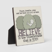 Plaque Photo La foi vous met à l'aise (Recto)