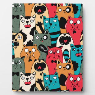 Plaque Photo La foule des chats