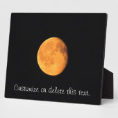 Plaque Photo La Grande Lune Jaune ; Personnalisable (Côté)