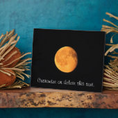 Plaque Photo La Grande Lune Jaune ; Personnalisable (Côté)
