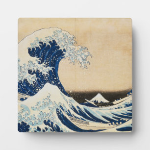 Plaque Photo La Grande Vague au large de Kanagawa par Hokusai