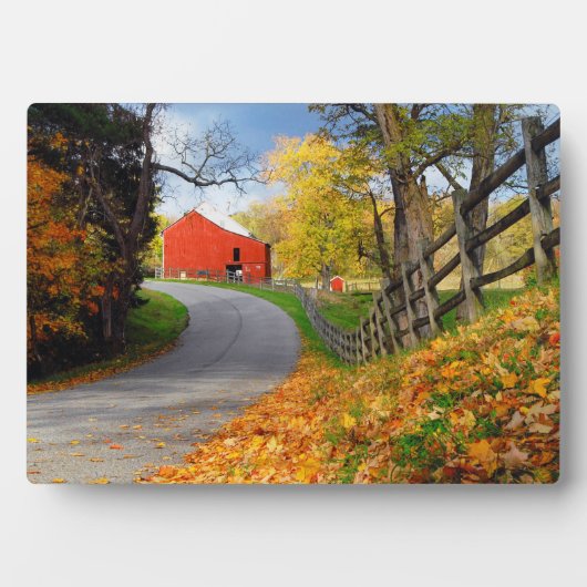 Plaque Photo La grange en automne (Devant)