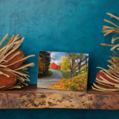 Plaque Photo La grange en automne (Côté)