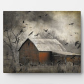 Plaque Photo La grange rouge (Devant)