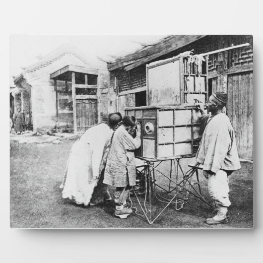 Plaque Photo La lanterne magique, vers 1870 (photo b/w) (Devant)