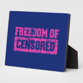 Plaque Photo La liberté d'expression peut-être pas si (Côté)