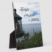 Plaque Photo La Lumière du Monde est Jésus. (Côté)