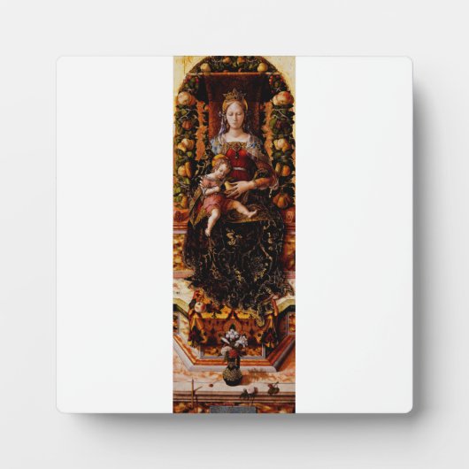 Plaque Photo La Madonna della Candeletta par Carlo Crivelli (Devant)