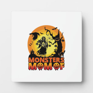 Plaque Photo La maman des monstres Halloween Monstre Fantôme Sq