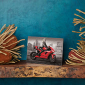 Plaque Photo La moto de Marilyn (Côté)