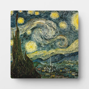Plaque Photo La Nuit étoilée de Vincent van Gogh (1889)