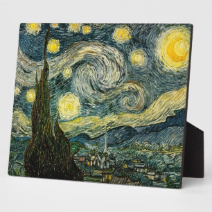 Plaque Photo La nuit étoilée de Vincent van Gogh (1889)