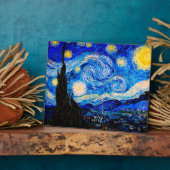 Plaque Photo La nuit étoilée par Vincent Van Gogh (Côté)