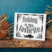 Plaque Photo La pêche est ma citation préférée (Côté)