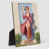 Plaque Photo La petite fille du journal du matin (Côté)