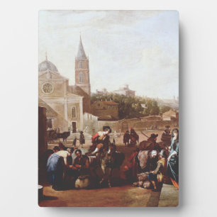 Plaque Photo La Piazza del Popolo à Rome par Johannes Lingelba