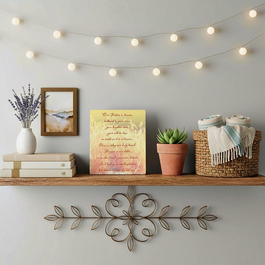 Plaque Photo La prière du Seigneur