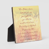 Plaque Photo La prière du Seigneur (Recto)