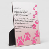 Plaque Photo La prière d'un animal - (Côté)