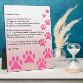 Plaque Photo La prière d'un animal - (Côté)