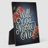 Plaque Photo La proposition de Valentine, voulez-vous m'épouser (Côté)