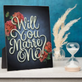 Plaque Photo La proposition de Valentine, voulez-vous m'épouser (Côté)