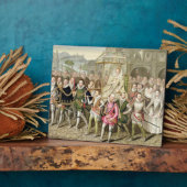 Plaque Photo La reine Elizabeth I en procession avec ses Courti (Côté)