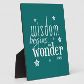 Plaque Photo La Sagesse Commence Dans La Citation Merveilleuse (Côté)