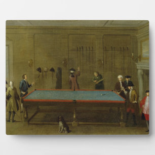 Plaque Photo La salle de billard (huile sur toile)