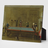 Plaque Photo La salle de billard (huile sur toile) (Côté)